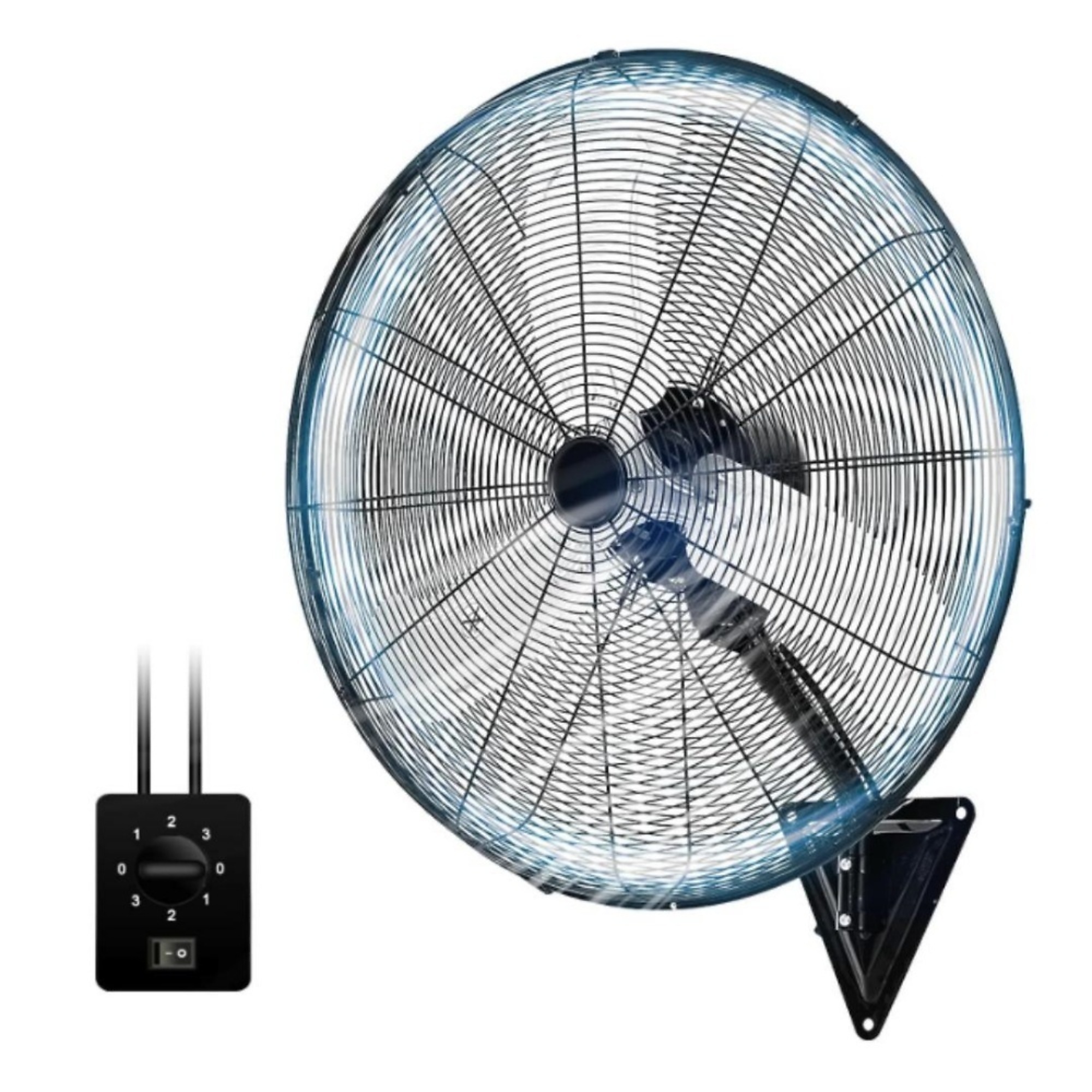 EdenDirect High Velocity Industrial Wall Fan — 24in., 8850 CFM, 3 Speeds, 120° Oscillation, Adjustable Tilt, UL Listed, for Workshop Garage Commercial Use